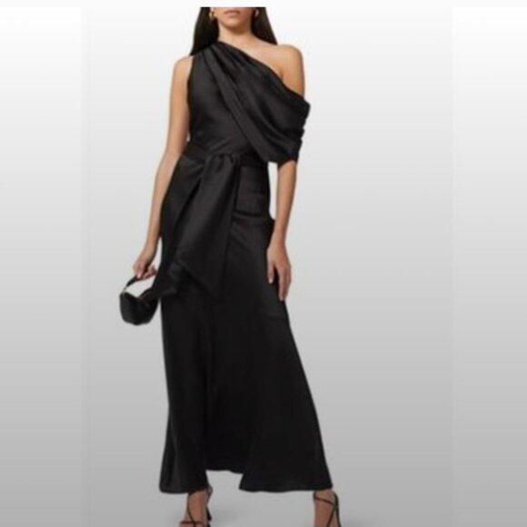 Significant Other Olinda Satin Column Gown - Black - Picture 2 of 10